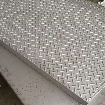 304 hojas grabadas en relieve de acero inoxidables laminadas en caliente 1500 * 6000m m 10m m antideslizante