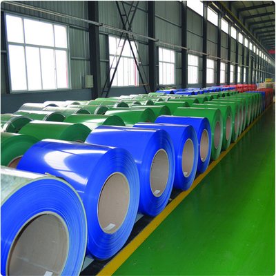 El color cubrió anchura sumergida caliente de acero galvanizada prepintada de la bobina PPGI 5m m 1500m m