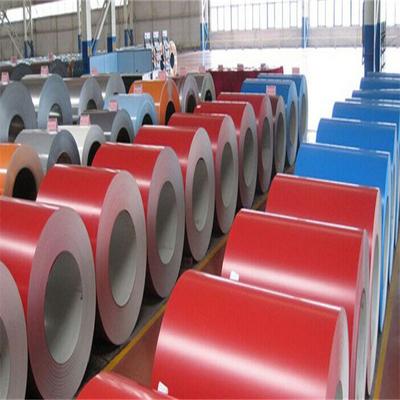 ASME Dx52D prepintó color sumergido caliente de acero galvanizado de la bobina PPGI cubrió 0.4m m 1200m m
