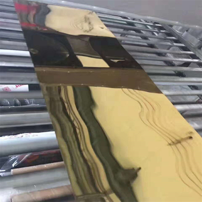 El tamaño modificado para requisitos particulares grueso superficial de oro inoxidable coloreado de las hojas de acero 304 0.2m m laminó
