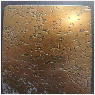 El tamaño modificado para requisitos particulares grueso superficial de oro inoxidable coloreado de las hojas de acero 304 0.2m m laminó