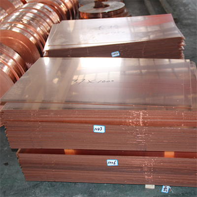 Tu1 Tu2 Hoja de placa de cobre 0,5 mm 0,6 mm espesor 10-1220 mm anchura